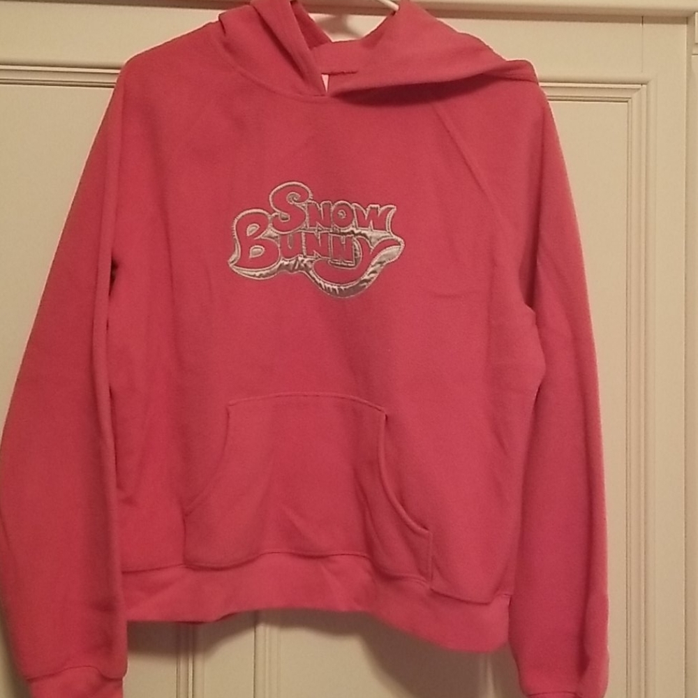 Fleece hoodie, neon pink